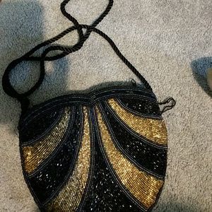 Beaded wedding clutch